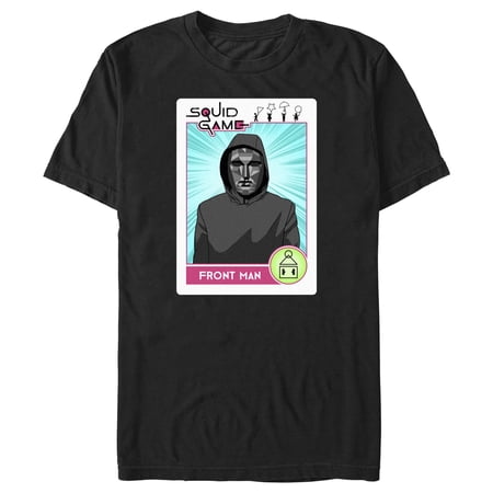 Men's Squid Game Front Man Card Graphic Tee Black Small