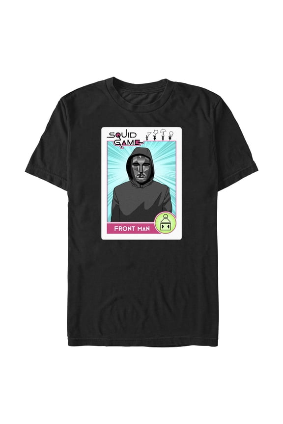 Men's Squid Game Front Man Card Graphic Tee Black Small