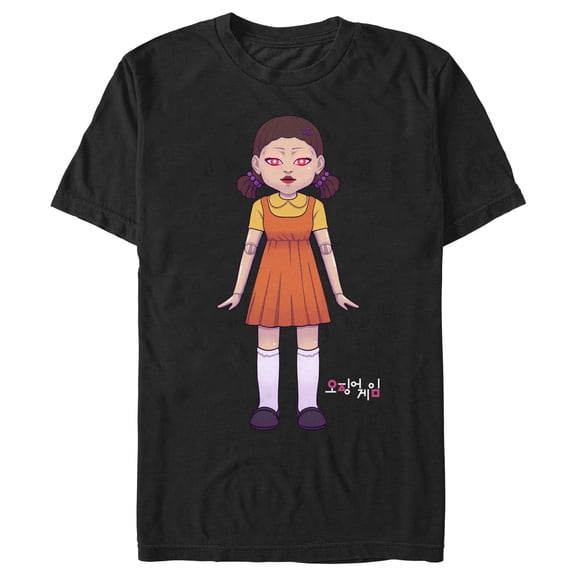 Men's Squid Game Giant Doll Graphic Tee Black X Large