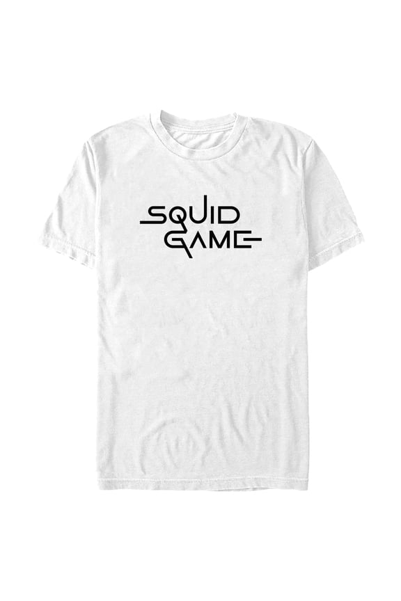 Men's Squid Game Logo White Graphic Tee White 2X Large