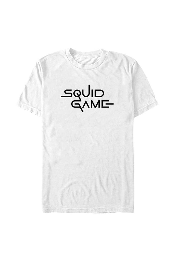 Men's Squid Game Logo White Graphic Tee White Large