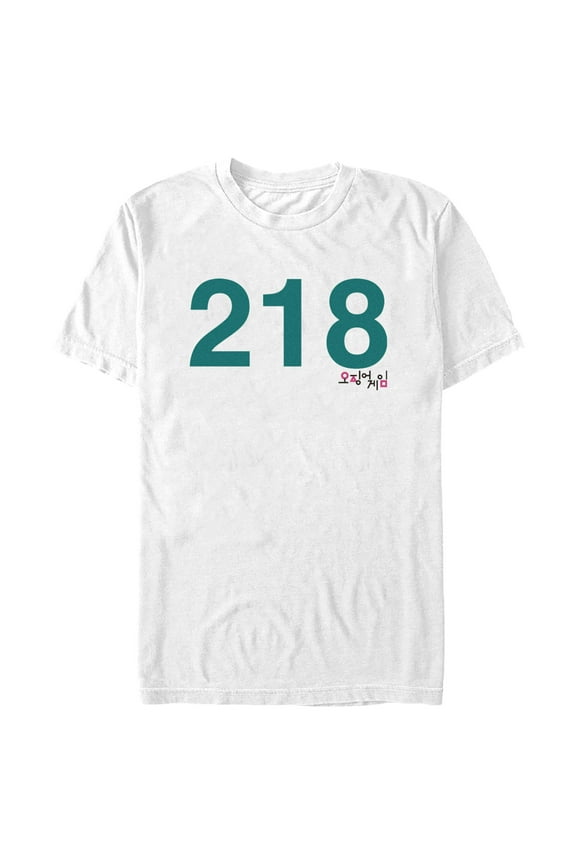 Men's Squid Game Player 218 Graphic Tee White X Large