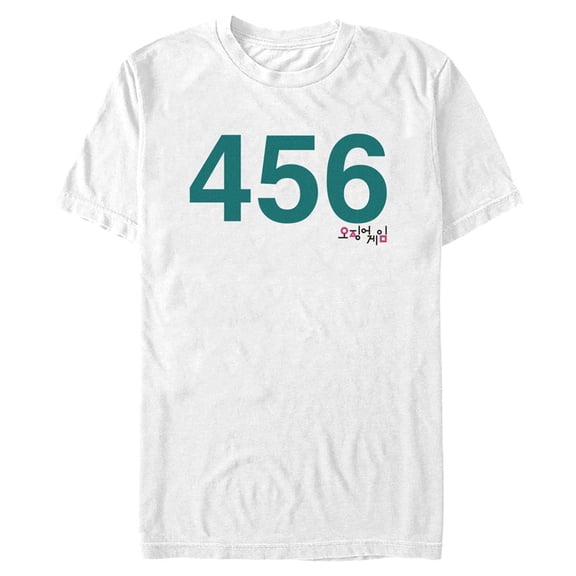 Men's Squid Game Player 456 Graphic Tee White Medium