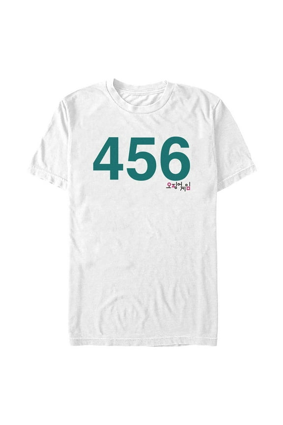 Men's Squid Game Player 456 Graphic Tee White Small