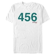 Mens Squid Game Player 456 Graphic Tee White X Large