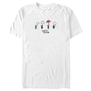 Mens Squid Game Silhouette Icons Graphic Tee White 3X Large