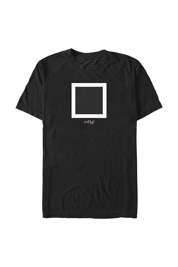 Men's Squid Game Square Symbol Graphic Tee Black X Large