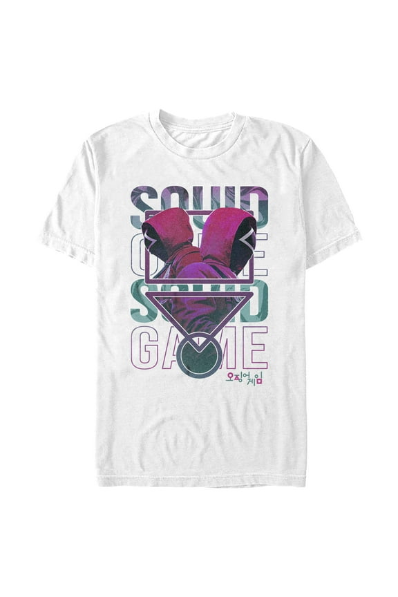 Men's Squid Game Symbols Graphic Tee White X Large