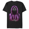thumbnail image 1 of Men's Squid Game Triangle Mask Soldier Graphic Tee Black Large, 1 of 5