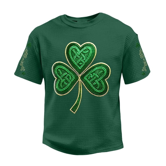 Men's St. Patrick's Day Celtic Shamrock Crew Neck T-Shirt Casual Short Sleeve
