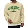 thumbnail image 1 of Men's St. Patrick's Day Crew Neck Sweatshirt March 17 Shamrock Graphic Pullover, 1 of 3