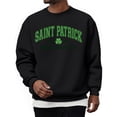 thumbnail image 1 of Men's St. Patrick's Day Crew Neck Sweatshirt March 17 Shamrock Graphic Pullover, 1 of 3