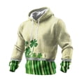 thumbnail image 1 of Men's St. Patrick's Day Graphic Sweatshirt Vintage Style Pullover Hoodie Round Neck Street Top, 1 of 2