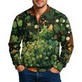 thumbnail image 1 of Men's St Patrick's Day Half Zip Sweatshirt Long Sleeve Clover Graphic Pullover, 1 of 5