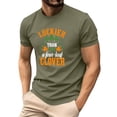 thumbnail image 1 of Men's St. Patrick's Day Lucky Clover Graphic Crew Neck Short Sleeve T Shirt, 1 of 4