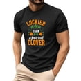 thumbnail image 1 of Men's St. Patrick's Day Lucky Clover Graphic Crew Neck Short Sleeve T Shirt, 1 of 4