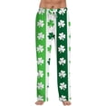 thumbnail image 1 of Men's St Patrick's Day Pants Casual Comfortable Drawstring Lounge Pants with Print Full Length Soft Polyester Spring Summer Wear 2026 Mint Green M, 1 of 6