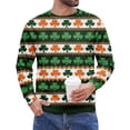 thumbnail image 1 of Men's St. Patrick's Day Shamrock Crew Neck Pullover Sweatshirt Casual Long Sleeve Top, 1 of 5