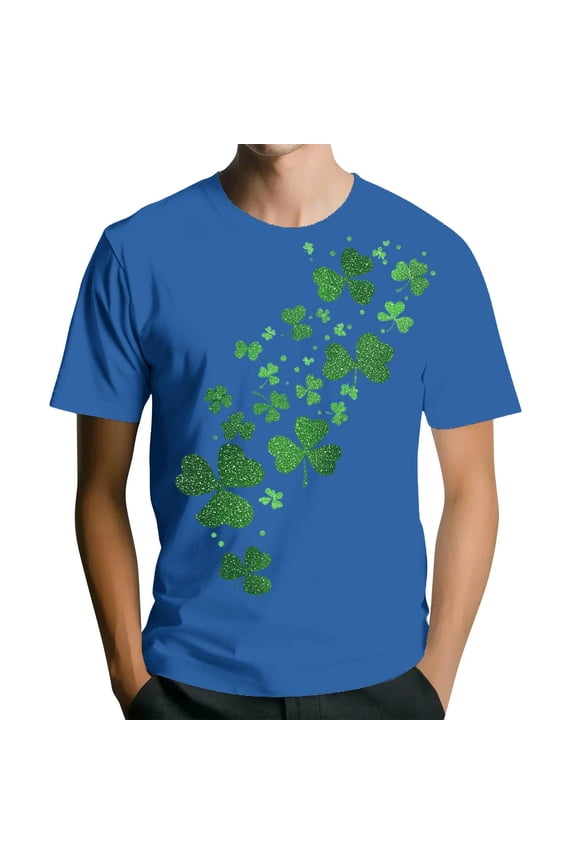 Men's St. Patrick's Day Shamrock Graphic T Shirt Short Sleeve Casual Clover Tee