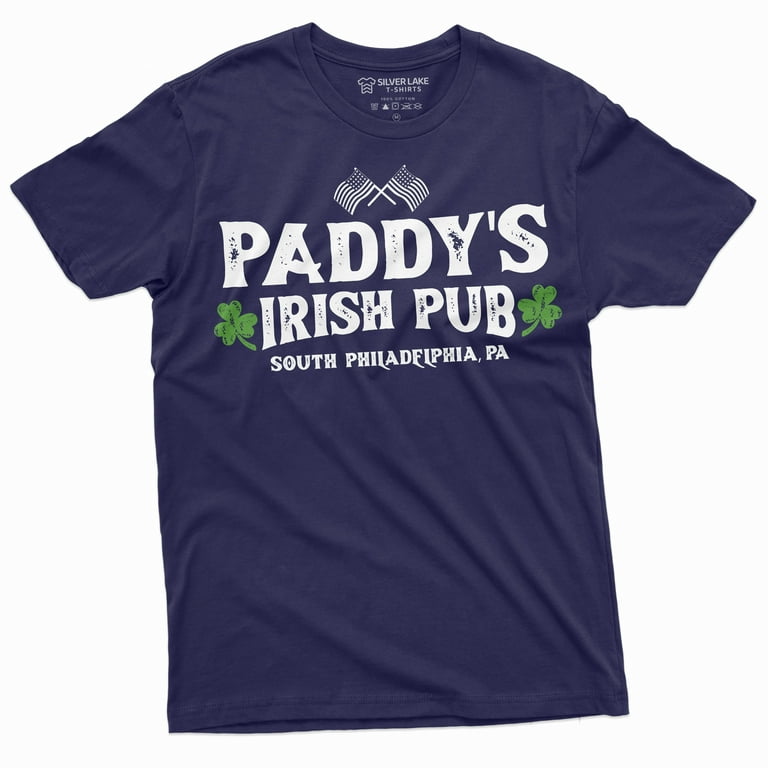 Clover shamrock Men\'s Navy pub Lucky Saint (Medium T-shirt shirt St. Irish Patrick\'s Tee day Paddy\'s Blue) Patricks