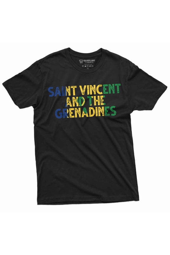 Men's St. Vincent and the Grenadines T-shirt Saint Vincent and the Grenadines flag embleb tee