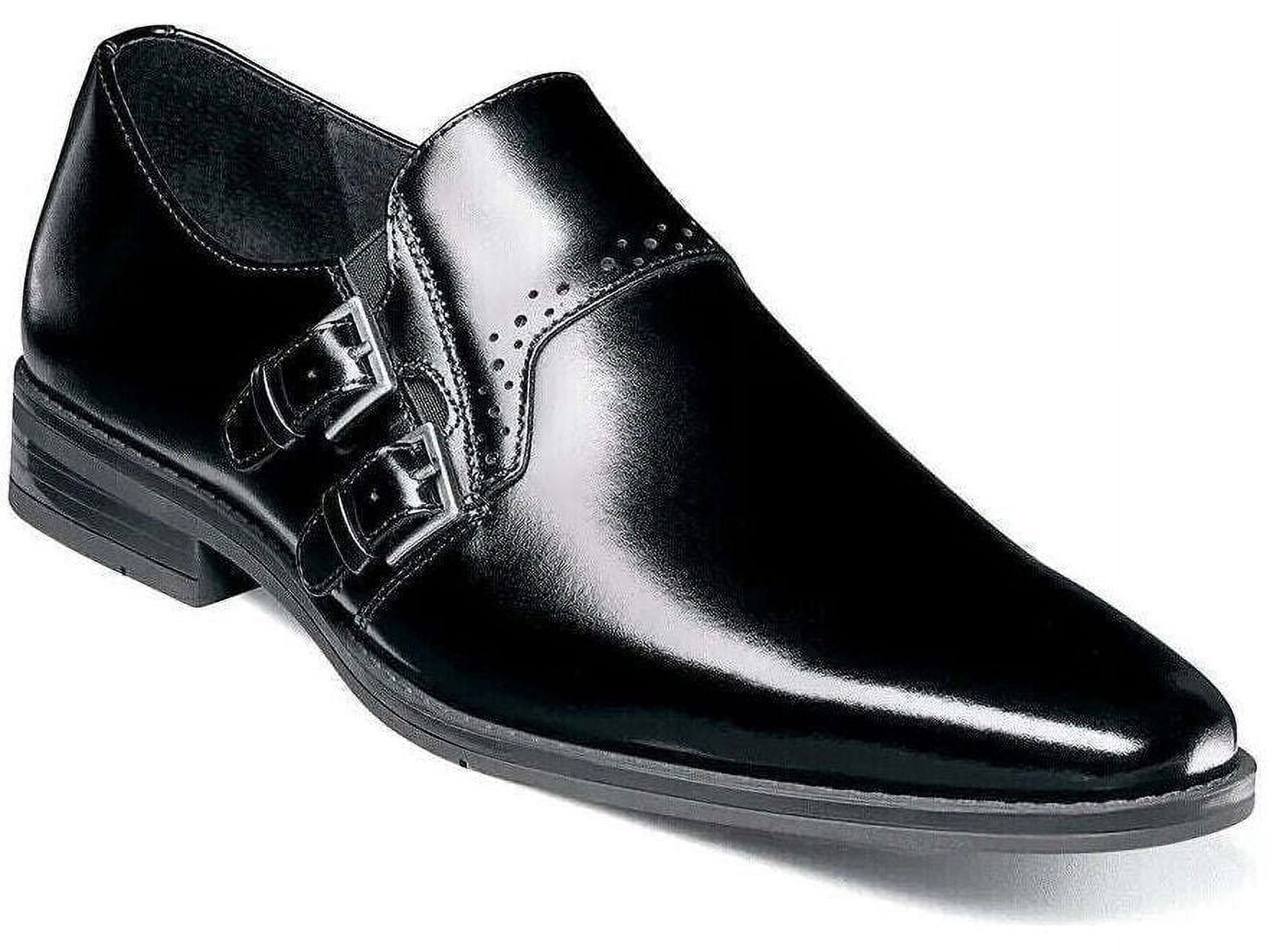 Men's Stacy Adams Kilgore Plain Toe Double Monk Strap Shoes Black 20206