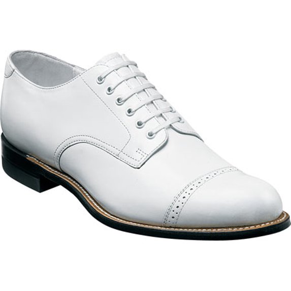 Men's Stacy Adams Madison 00012 White Kid 10.5 2E