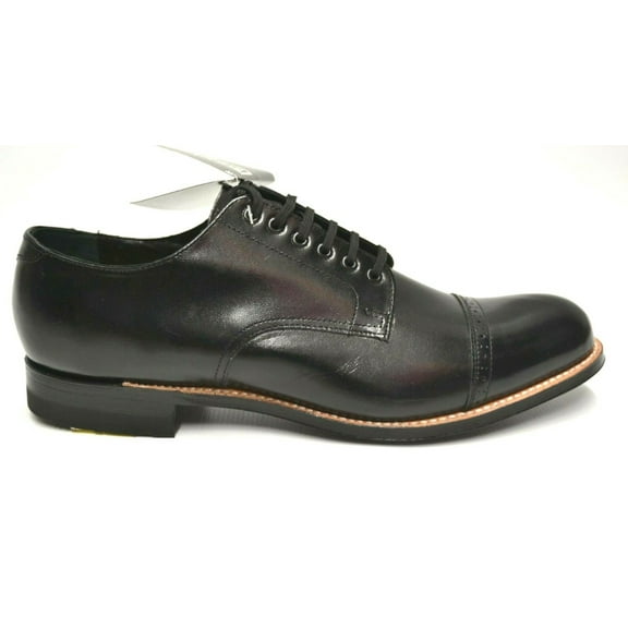 Men's Stacy Adams Madison Black Leather Cap Toe Dress Shoes