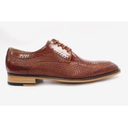 STACY ADAMS Men\'s Cognac Leather Bicycle Stitched-Toe Oxfords SZ 10.5M Comfort STACY ADAMS Men\ main image 4