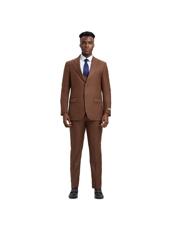 Men's Stacy Adams Sharkskin 3-Piece Suit