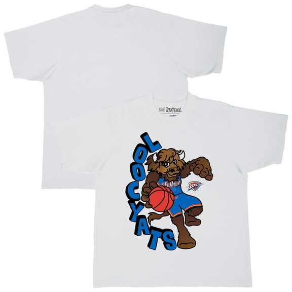 Men's Stadium Essentials White Oklahoma City Thunder NBA x Staycool Mascot Oversized T-Shirt