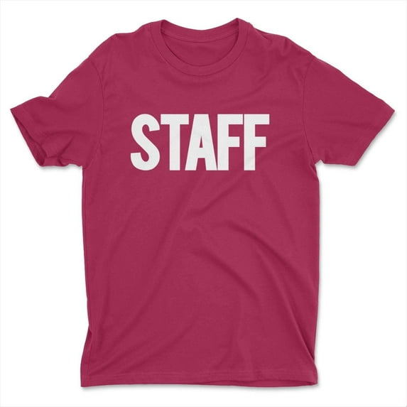 Men's Staff T-Shirt BB, Maroon-White, Large