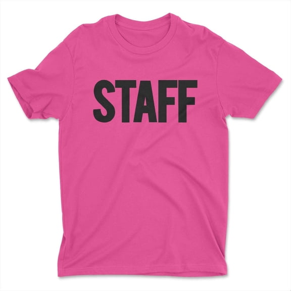 Men's Staff T-Shirt BB, Neon Pink-Black, Large