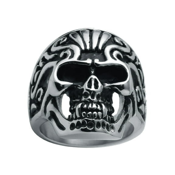 Men's Stainless Steel 29.5MM Antiqued Skull - Mens Ring