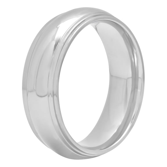 Men's Stainless Steel 8MM High Polish Wedding Band - Mens Ring