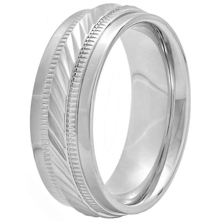 Stainless steel wedding store bands walmart