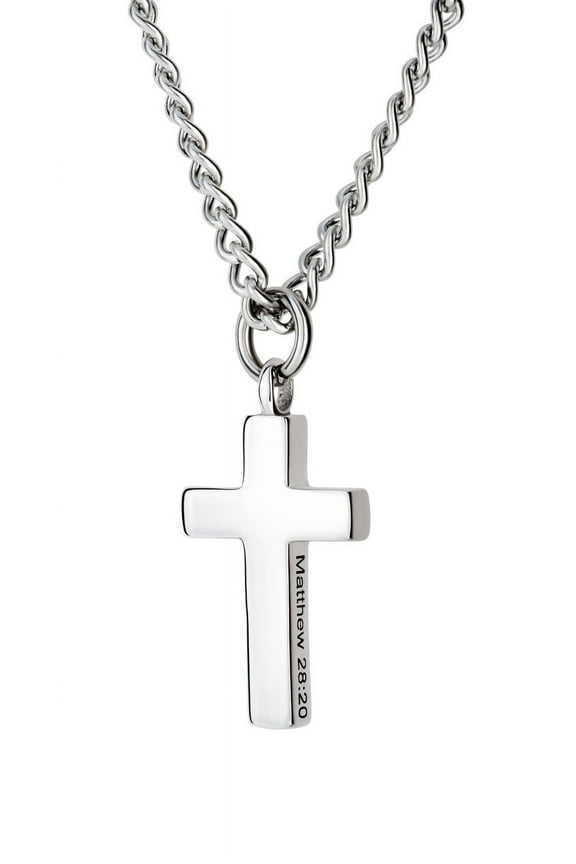 Men's Always Cross Necklace Matthew 28:20 by Shields of Strength