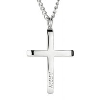 Men's Stainless Steel Army Cross Necklace- Joshua 1:9 by Shields of Strength