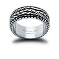 thumbnail image 1 of Men's Stainless Steel Band Ring-Psalm 28:7 by Shields of Strength, 1 of 3