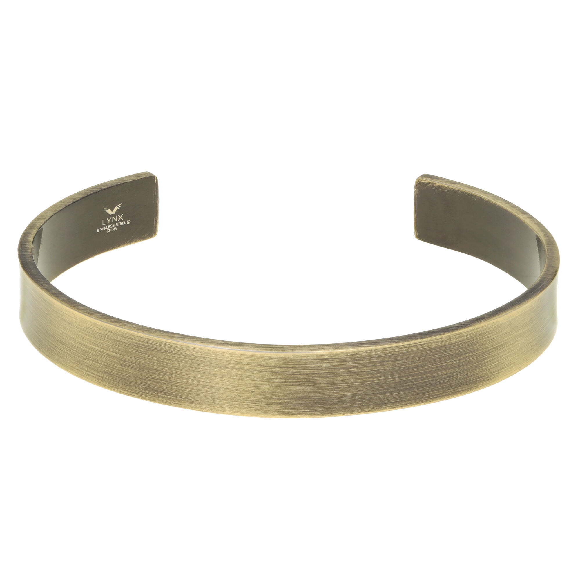 Metro Jewelry Stainless Steel with Antique Ion Plating Bangle Cuff Bracelet for Men - 8MM Wide
