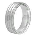 thumbnail image 1 of Men's Stainless Steel Bark Finish Wedding Band - Mens Ring, 1 of 4