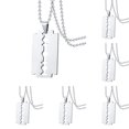 thumbnail image 1 of Men's Stainless Steel Blade Pendant And Chain Necklace, Silver, 1 of 6