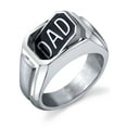 thumbnail image 1 of Men's Stainless Steel Diamond Accent "DAD" Flip Ring - Perfect gift for Father's Day - Mens, 1 of 4