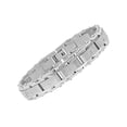 thumbnail image 1 of Men's Stainless Steel Diamond Accent Link Bracelet, 1 of 4
