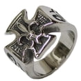 thumbnail image 1 of Men's Stainless Steel Dress Ring Iron Cross with Fleur De Lis 091 (10), 1 of 3