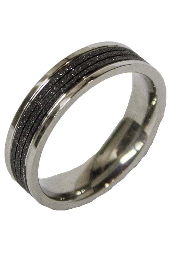 Men's Stainless Steel Dress Ring Two Tone Band 092 (9)