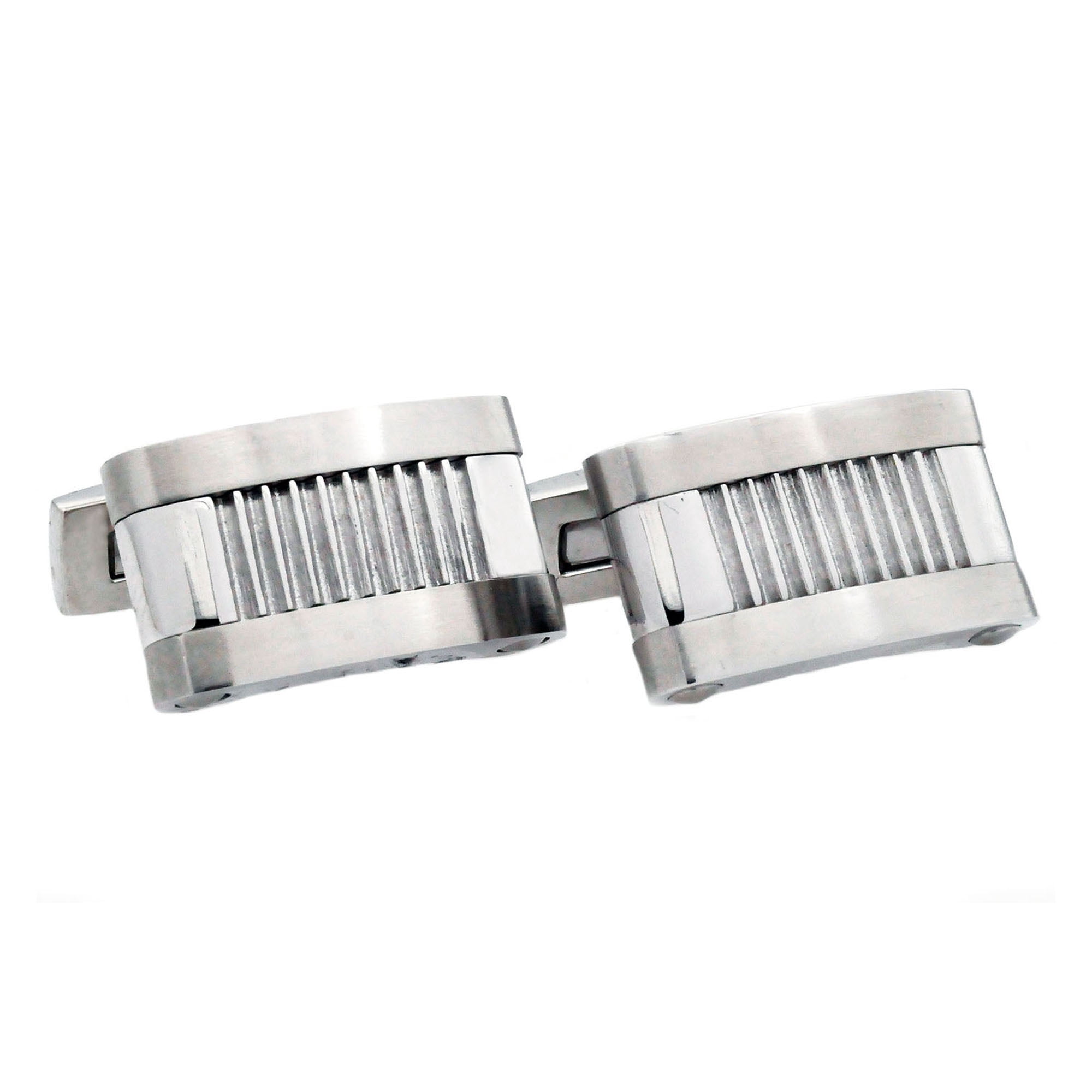 Men's Stainless Steel Fancy Cuff Links.