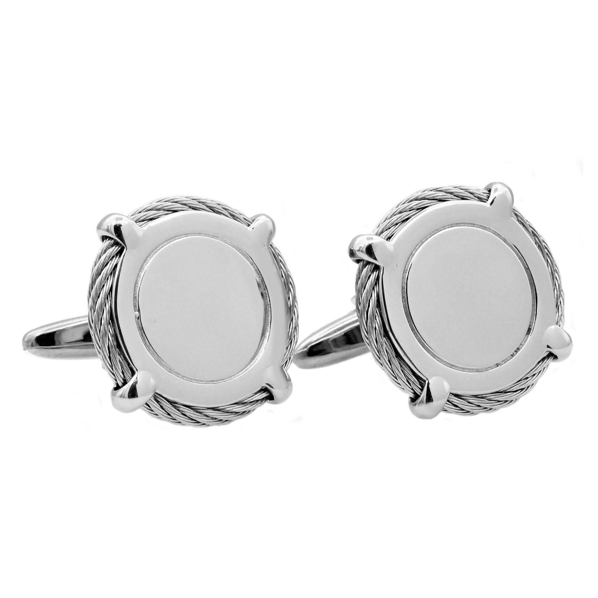 Men's Stainless Steel Fancy Cuff Links