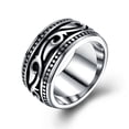 thumbnail image 1 of Men's Stainless Steel Finger Rings Wide Band Ring Silver US Size 11(20.6mm) diy, 1 of 7