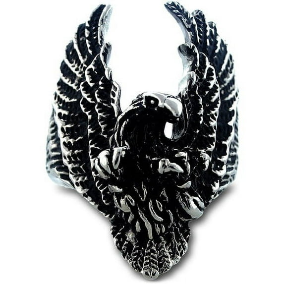 Men's Stainless Steel Flying Eagle Ring